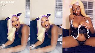 imagine this ebony maid in a thong cleaning the house with her big tits and pierced nipples out for roleplay.