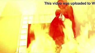 Sexy Babe's Fiery Striptease With Clothes Ripped And Big Tits