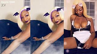imagine this ebony maid in a thong cleaning the house with her big tits and pierced nipples out for roleplay.