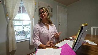 my step-mom uses my help for her video