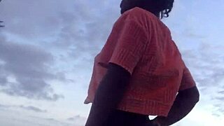 crazybitch does twerking half naked right in the middle of a forest