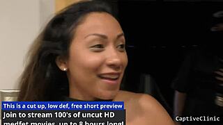 Melany Lopez Chokes On Deepthroat In Handcuffed Backstage Fetish