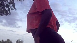 crazybitch does twerking half naked right in the middle of a forest