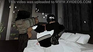 Femboy Ladyboy Gets Roughly Owned By Two Big Black Cocks