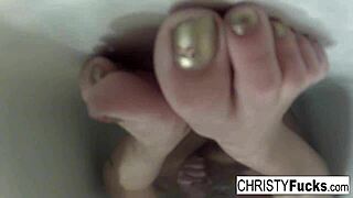 sexy christy mack in makeup room bath bts