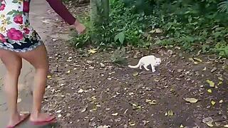 Nature Walk With Flashing Latina Pornstar