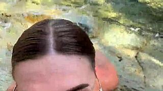 I got the best blowjob with cum on face and tits from a stranger on the beach