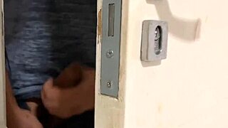 Spying on blonde taking a bath