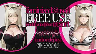 Ff m erotic audio with midnight meadows feminization roleplay and strapon action