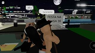 Sexo Em Público Na Praça Da Cidade Com Plateia No Brookhaven