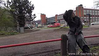 Gothic Babe Fayth Corbin Flashes And Masturbates Publicly