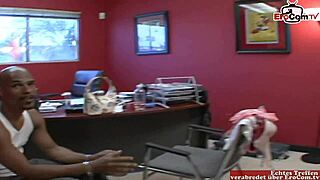 hairy blonde slut with small 18+ natural tits gets her first bbc