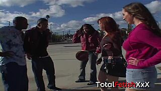 Jessica Right Kelly Divine And Trinity Post Take A Walk Through The Hood When They Come Upon A Couple Bruthas Who Invite Them Into Their Home For A Group Sex Party