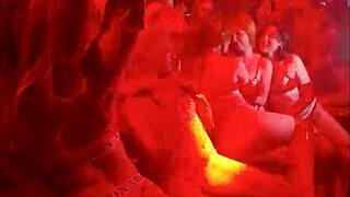 Pornstars striptease in thongs, ripping clothes