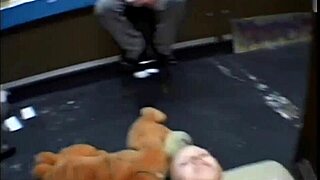 Hot blonde licks her pussy for men's blowjobs!