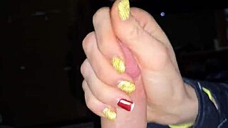 Overwhelmed By Dirty Talking Wife Slowly Jerking Off Husband's Dick In Homemade Video