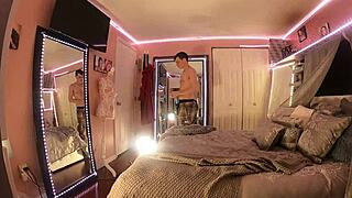 Ebony bimbo Anastasia Valentine in a private shoot with Aiden behind-the-scenes.