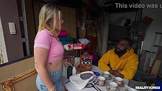 For the love of junk in the garage with blonde deepthroat and gagging