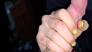 Overwhelmed By Dirty Talking Wife Slowly Jerking Off Husband's Dick In Homemade Video