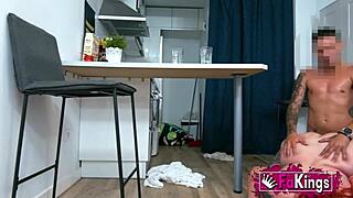 Leia Saez Seduces Supermarket Guy With Monster Cock Deepthroat And Missionary!