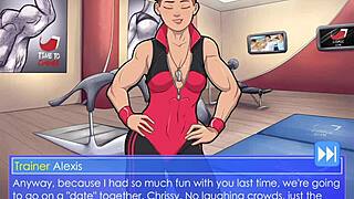 Trainer Alexis Starts Strapon Femdom Game