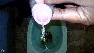 Boy pee black man pissing pee peeing boy urinate!
