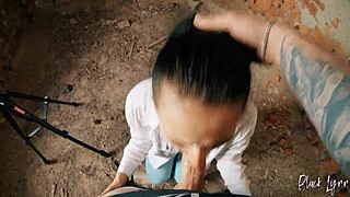 Pov Long Haired Teen 18+ Facefucked In Abandoned Building