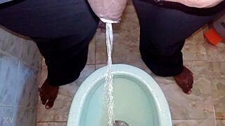 Boy pee black man pissing pee peeing boy urinate!