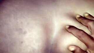 Blonde mature getting handjob and cum on tits