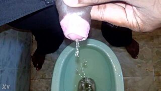 Boy pee black man pissing pee peeing boy urinate!