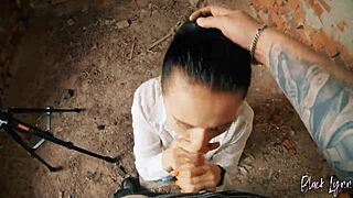 Pov Long Haired Teen 18+ Facefucked In Abandoned Building