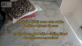 maduro inventou mentiras para que vizita teve que dividir a cama com cum on ass e handjob.