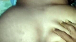 Blonde mature getting handjob and cum on tits