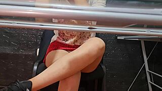 I secretly filmed secretary nataly at the university faculty