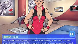 Trainer Alexis Starts Strapon Femdom Game