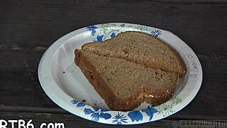 tormenting babes vagina with toy in bdsm bondage session