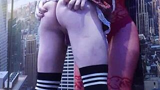 brunette with big ass fucks student in missionary