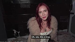 Latvian redhead Eva Ray got locked in chastity belt for cheating. Then she faced hard rough sex after public pickup with spanking and doggystyle pounding.