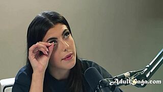 Brunette pornstar shares her love for hardcore scenes in a solo casting interview.