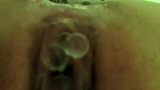 squirting whore pushes small eggs in bdsm