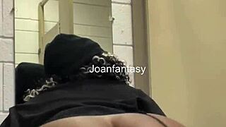 Ebony Joanfantasy Toys Herself in Bathroom