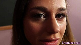 British student dominas in uniform tug group cumshots.