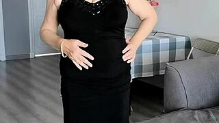 Busty stepmother fulfills stepson's dangerous masturbation promises with dildo