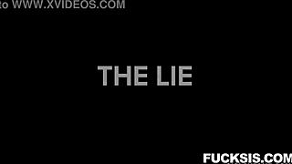 Cum-crazed step sis rips condom for better feel with Taylor Rae and Austin Pierce