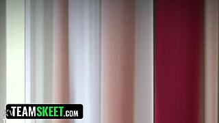 she's bent over getting her pussy licked and deepthroat blowjob with gagging