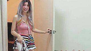 Step-mom cleans my room while my thoughts turn naughty