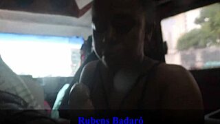 Old Big Cock Fucks Latina MILF Pussy In Moving Motorhome With See Through