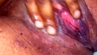 Her Wet Pussy And Ass Spread Wide With Big Clit On Legs