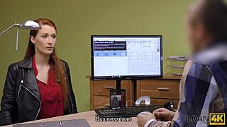 Big-breasted woman offers vagina for loan in casting interview