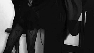 horny ebony witch inserts cane for double penetration teaser